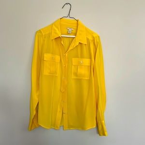 JCrew 100% silk camp shirt